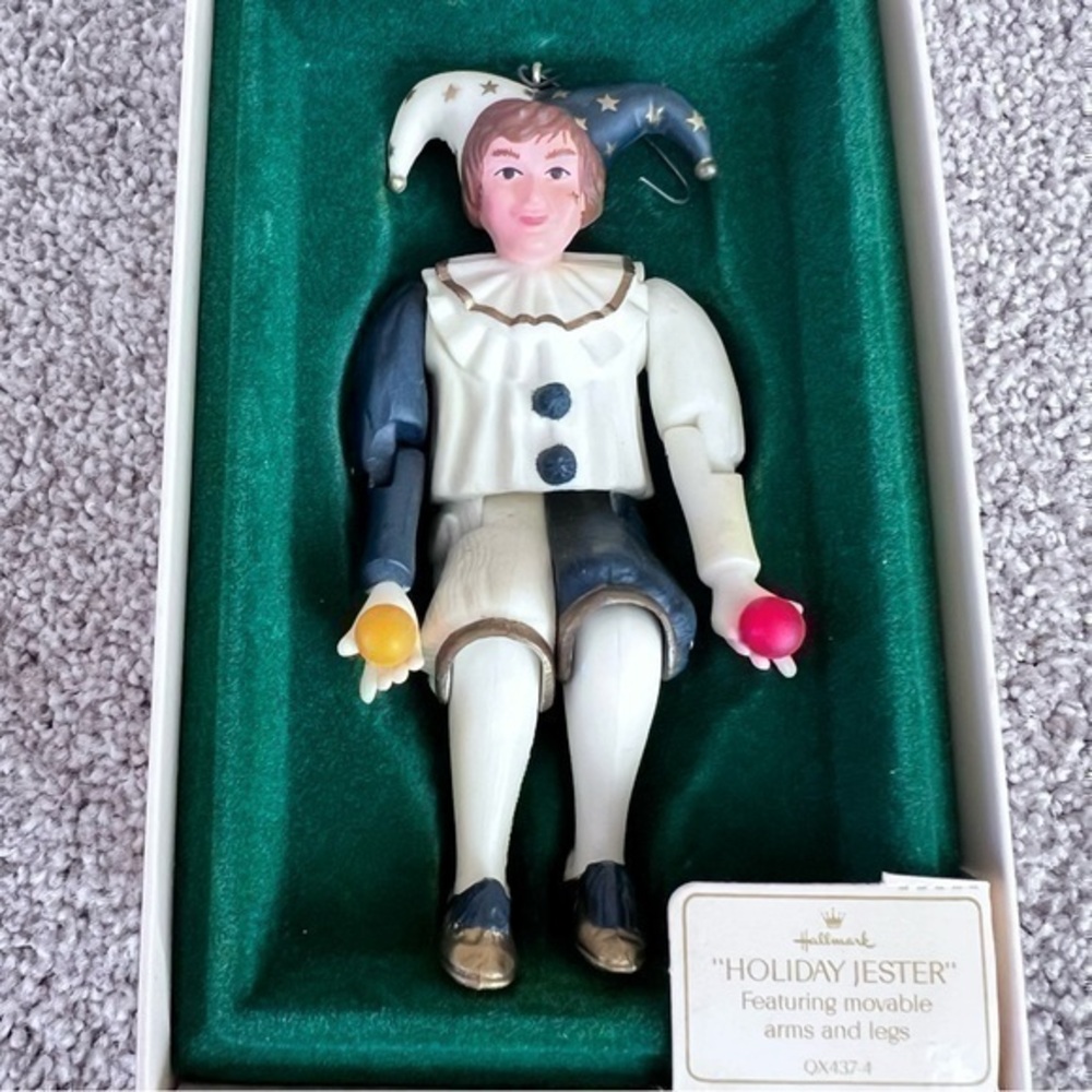 Vintage Hallmark Holiday Jester ornament with original box 1984